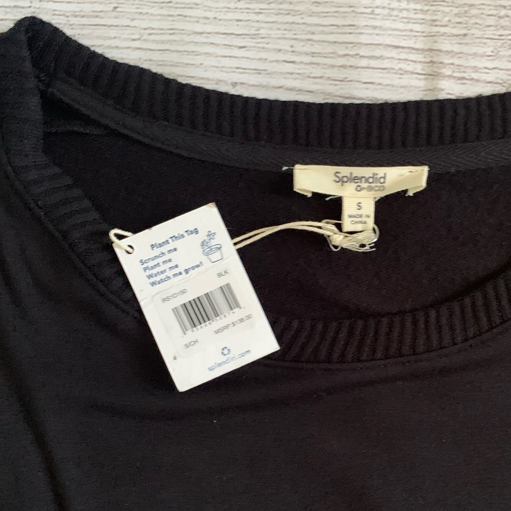 NWT Splendid Women’s Black Short Sleeve Ultra Soft Dress in Size S - Picture 7 of 9